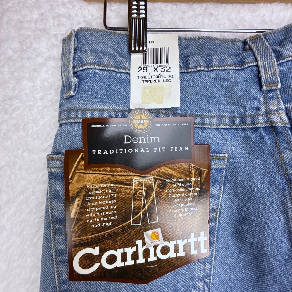 Carhartt Denim Traditional Fit Straight Leg Jeans Mens 29x32 B18 STW NWT NOS